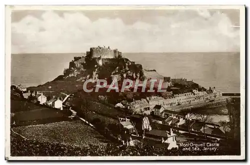 Cartes postales Mont Orgueil castle and sea Jersey