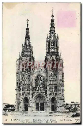 Cartes postales LEpine Basilique Notre Dame La Facade