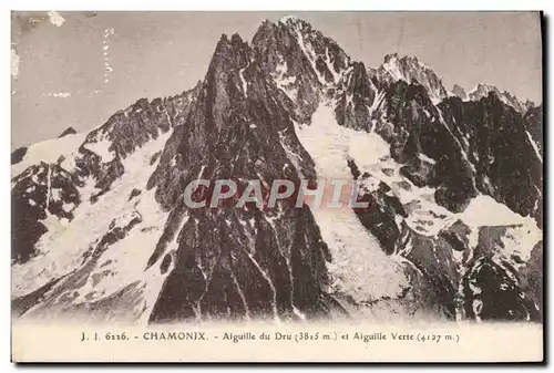 Cartes postales Chamonix Aiguille Du Dru et aiguille Verte