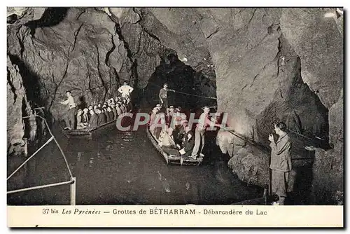 Ansichtskarte AK Grottes De Betharram Debarcadere Du Lac