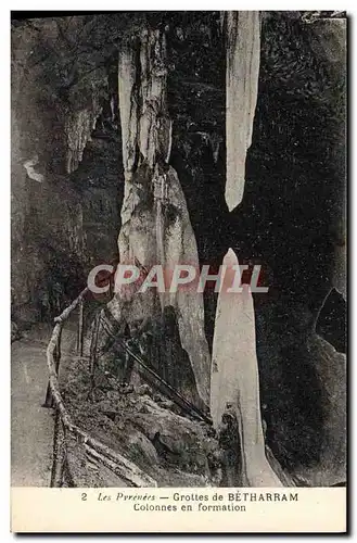 Cartes postales Grottes De Betharram Colonnes en formation