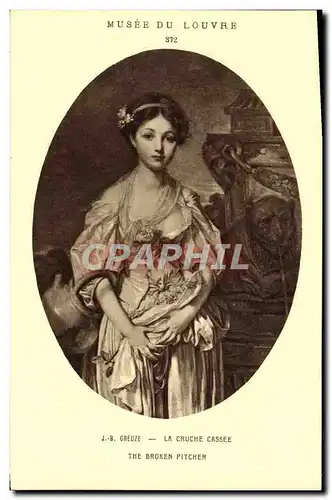 Cartes postales Musee Du Louvre Greuze la cruche cassee