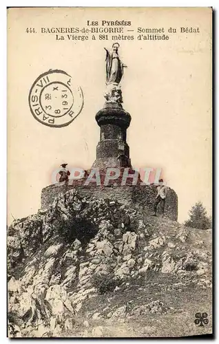 Ansichtskarte AK Bagneres De Bigorre Sommet du Bedat La vierge a 881 metres d&#39altitude