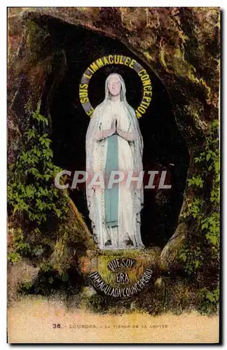 Cartes postales Lourdes La Vierge De La grotte