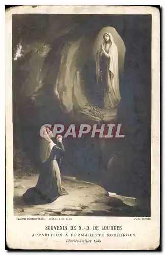 Ansichtskarte AK Lourdes Souvenir Apparition a Bernadette Soubirous