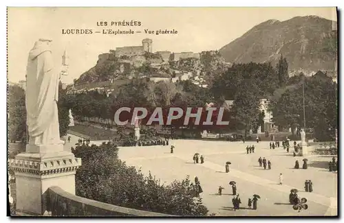 Cartes postales Lourdes L&#39Esplanade Vue Generale