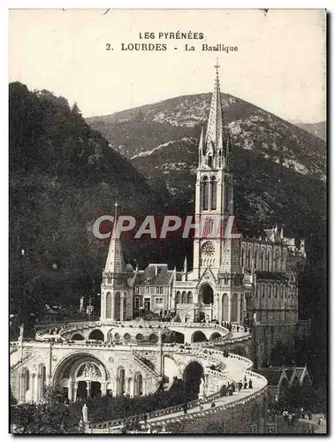 Cartes postales Lourdes La Basilique