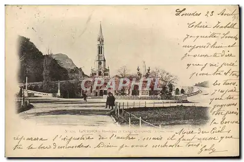 Cartes postales Lourdes Basilique et vierge couronnee