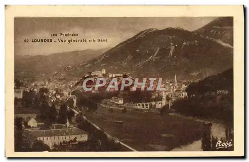 Cartes postales Lourdes Vue Generale et le Gave