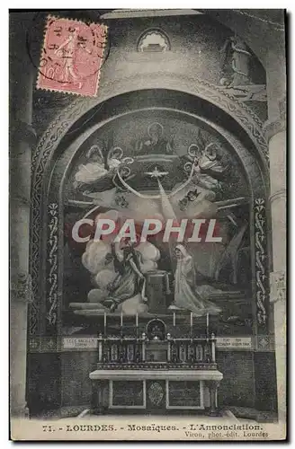 Cartes postales Lourdes Mosaiques L'Annonciation