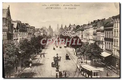 Ansichtskarte AK Anvers Avenue de Keyser Tramway