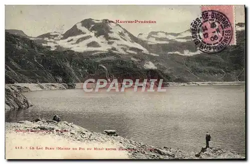 Cartes postales Le lac bleu Massif du Pic du Midi Bagneres