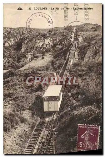 Cartes postales Lourdes Le Pic du Jer Le funiculaire