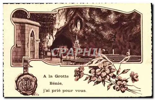 Cartes postales Lourdes La grotte