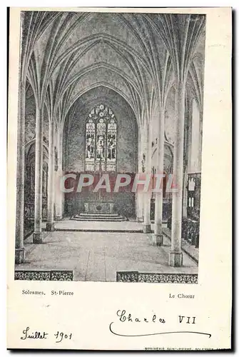 Cartes postales Solesmes St Pierre Le Choeur