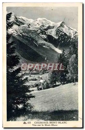 Cartes postales Chamonix Mont Blanc Vue Sur le Mont Blanc