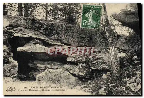 Ansichtskarte AK Foret De Fontainebleau Grotte des demoiselles Rocher des demoiselles