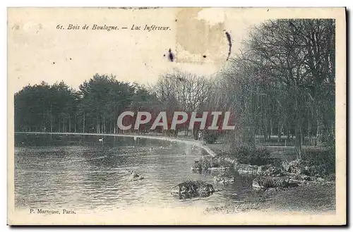 Ansichtskarte AK Bois de Boulogne Lac inferieur