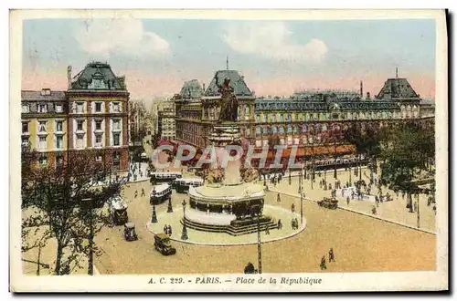 Cartes postales Paris Place de la Republique