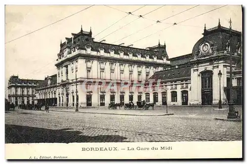 Cartes postales Bordeaux La Gare du Midi