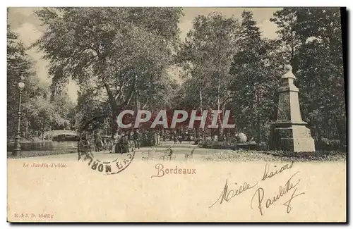 Cartes postales Bordeaux Le jardin public