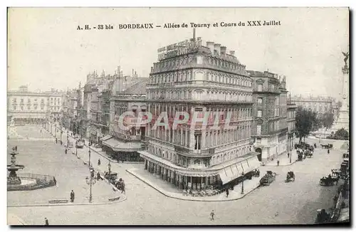 Cartes postales Bordeaux Allees de Tourny et Cours du XXX Juillet