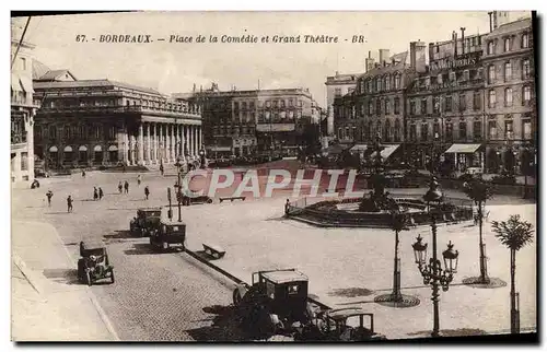 Ansichtskarte AK Bordeaux Place de la Comedie et Grand Theatre