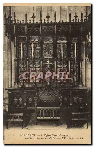 Cartes postales Bordeaux Eglise Saint Seurin Retable a panneaux d&#39albatre