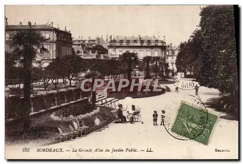 Cartes postales Bordeaux La Grande Allee du Jardin Public