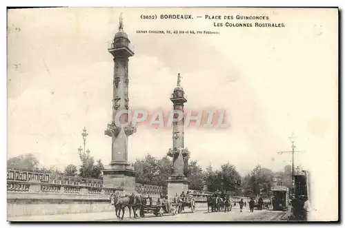 Cartes postales Bordeaux Place Des Quinconces Les colonnes rostrales