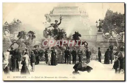 Cartes postales Bordeaux Le Detail du Monument des Girondins