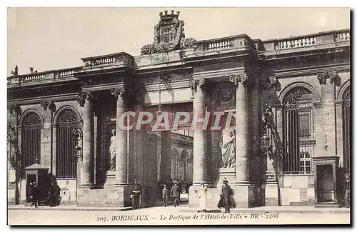 Cartes postales Bordeaux Le Portique de L'Hotel de Ville