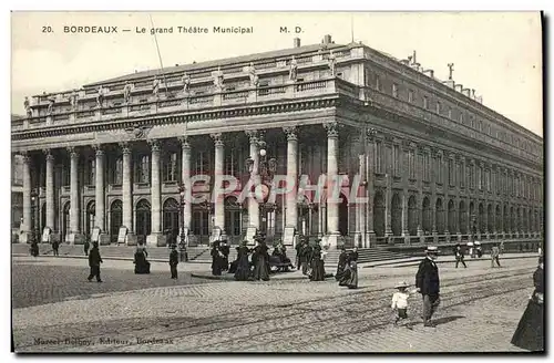 Ansichtskarte AK Bordeaux Le Grand Theatre Municipal