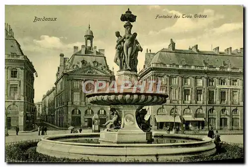 Ansichtskarte AK Bordeaux Fontaine des Trois Graces