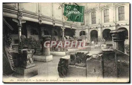 Cartes postales Bordeaux Le Musee Des Antiques Interieur