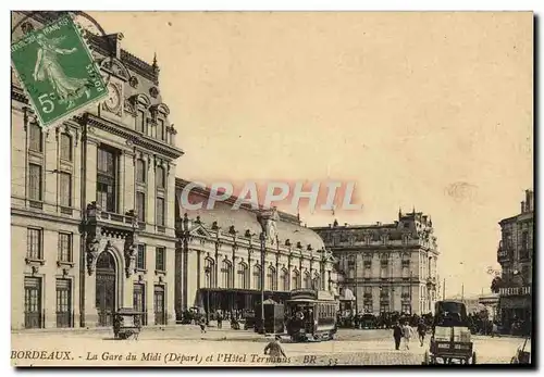 Cartes postales Bordeaux La Gare Du Midi Tramway