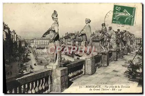 Cartes postales Bordeaux Vue Prise de la Terrasse du grand theatre