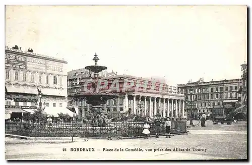 Cartes postales Bordeaux Place de la Comedie Vue Prise des allees de Tourny