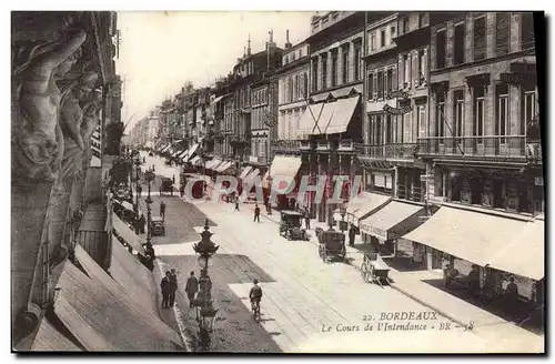 Cartes postales Bordeaux Le Cours de L'Intendance Tramway