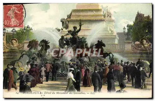 Cartes postales Bordeaux Detail du Monument des Girondins