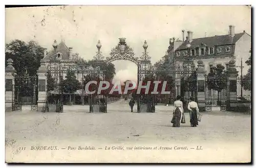 Ansichtskarte AK Bordeaux Parc Bordelais La grille vue interieure et Avenue Carnot