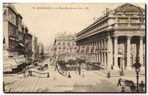 Ansichtskarte AK Bordeaux La Rue Esprit des Lois