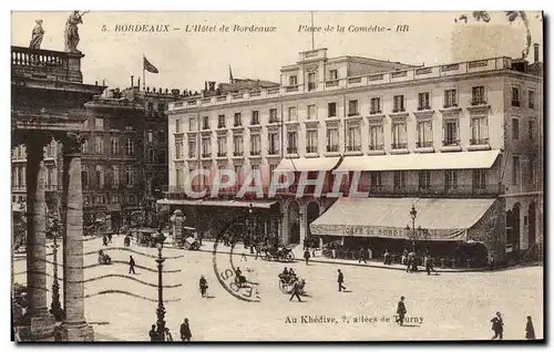 Cartes postales Bordeaux L'Hotel de Bordeaux Place de la Comedie