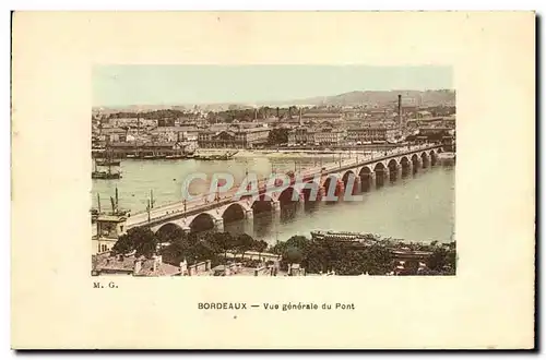 Cartes postales Bordeaux Vue Generale du Pont