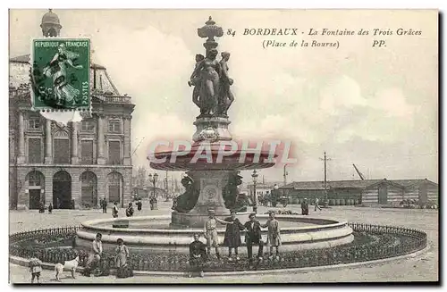 Ansichtskarte AK Bordeaux La fontaine des Trois Graces