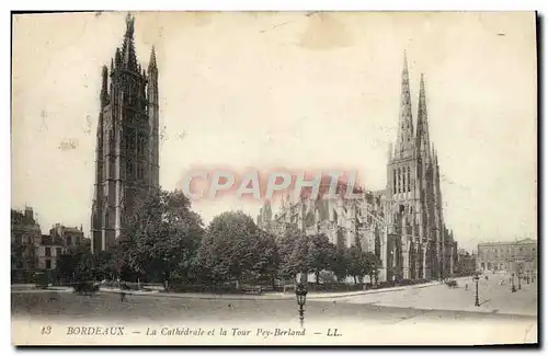 Cartes postales Bordeaux La Cathedrale et la Tour Pey Berland