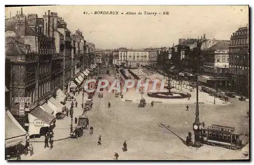 Cartes postales Bordeaux Allees de Tourny Tramway Bijoux Fix Coiffeur