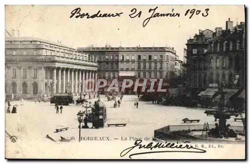 Cartes postales Bordeaux La Place de la Comedie