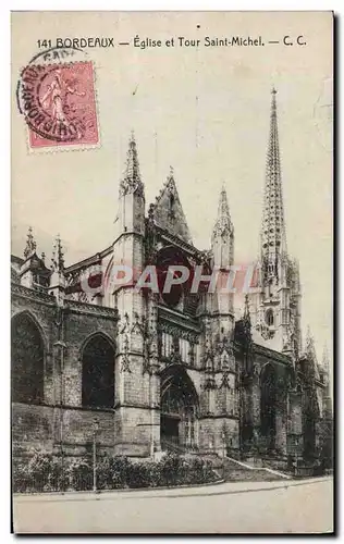 Cartes postales Bordeaux Eglise et Tour Saint Michel