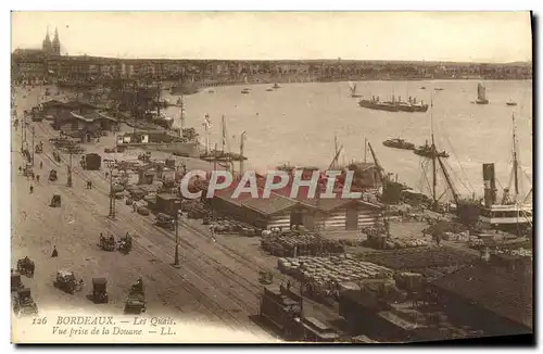 Cartes postales Bordeaux Les Quais Vue Prise de la Douane